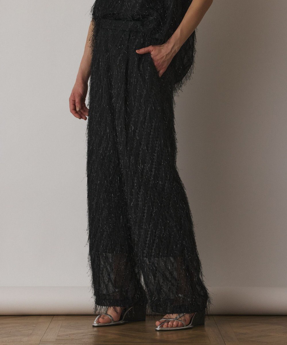 GRACE CONTINENTAL フリンジワンタックパンツ 