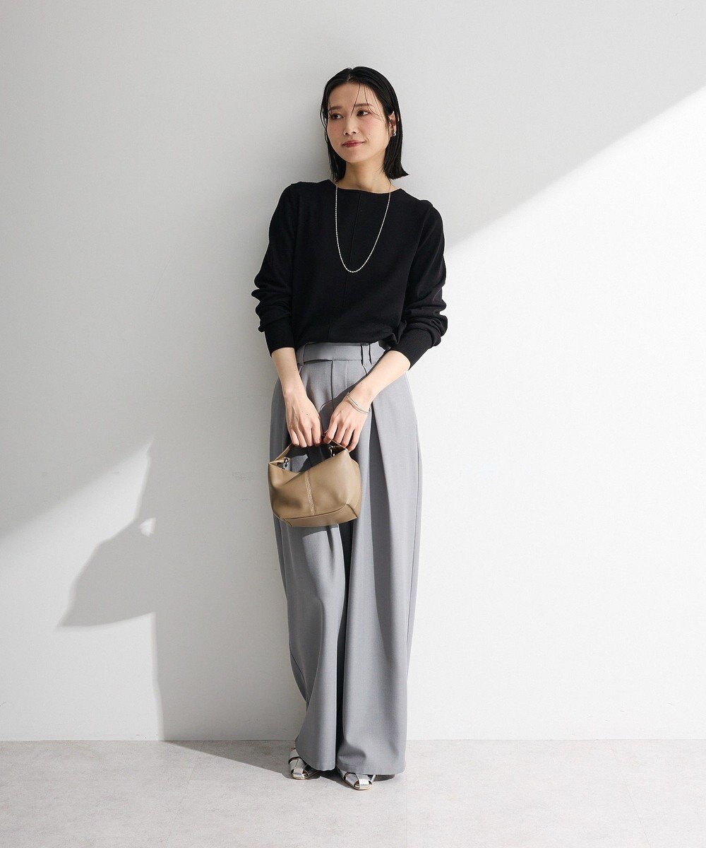 Green Parks パール調ボタン付き２ＷＡＹニットプルオーバー 