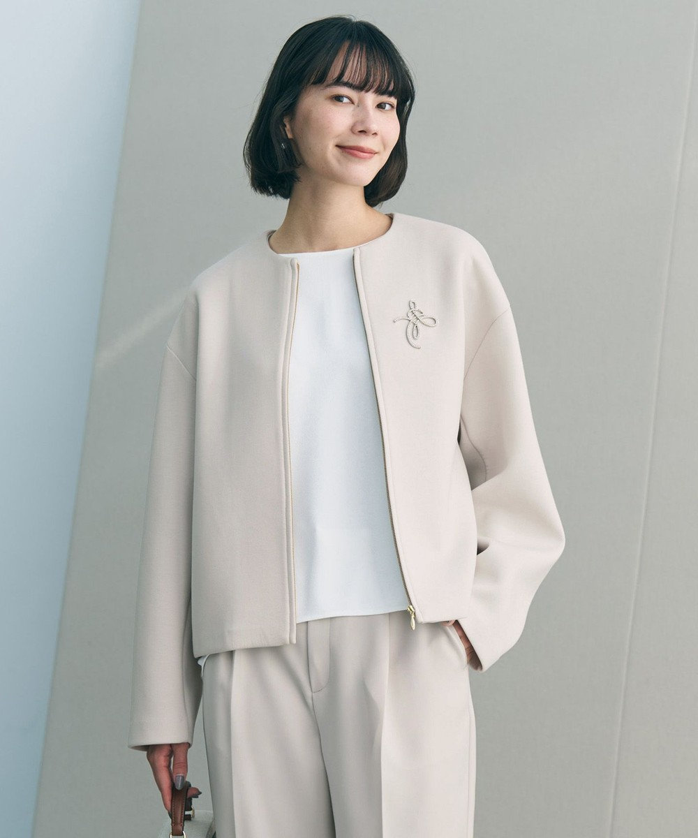 UNFILO L 【セレモニー】ダブルフェイスジャージー ZIPアウター 