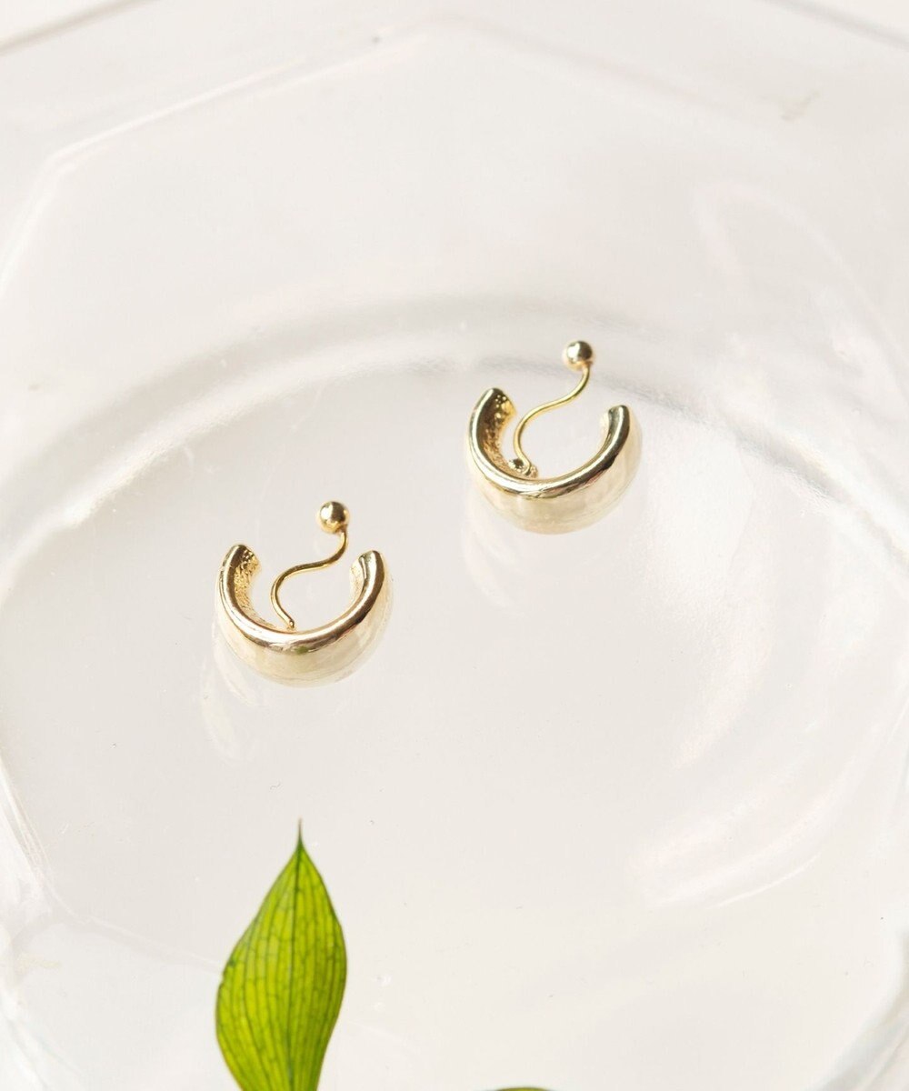 Phoebe 【金属アレルギー対応】【痛くないシリーズ】モードミニマルフープライトフィットイヤリング　ゴールド 