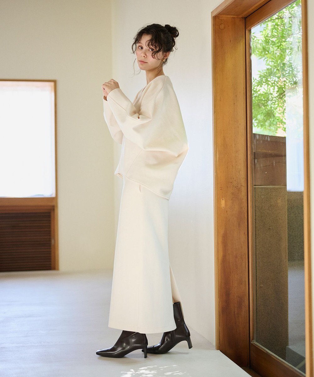 #Newans 【洗濯機可能/セットアップ】コクーンシルエットエアリープルオーバー 