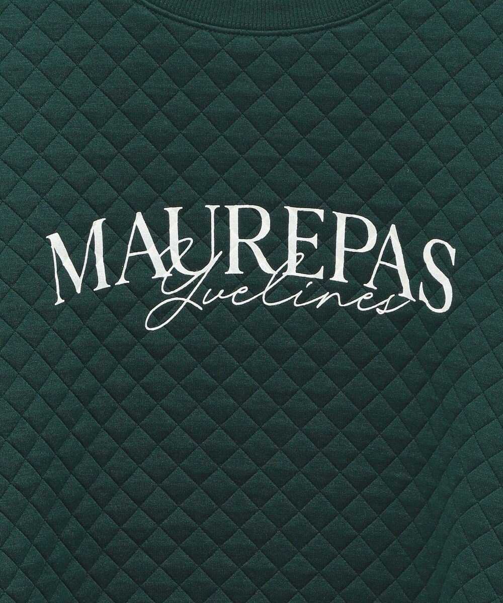 Green Parks ショート丈キルトロゴプルオーバー 