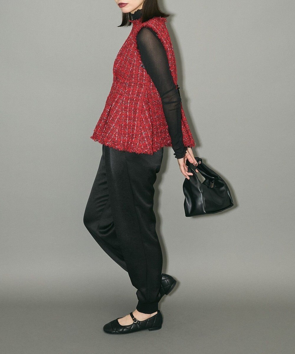 Green Parks ツイードペプラムベスト 