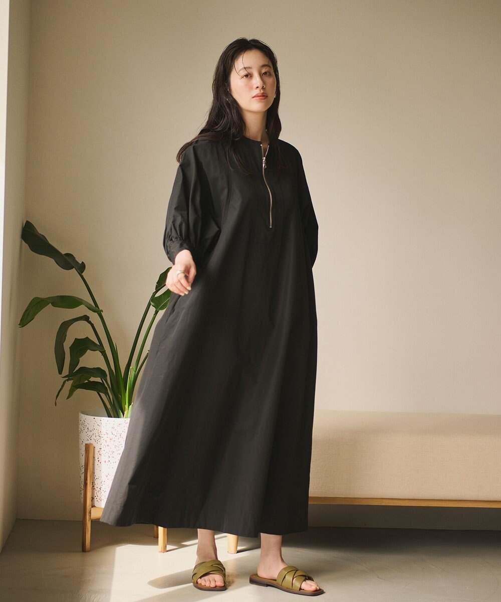 #Newans 【ANSWER for Co-Creation】ジップデザインパフスリーブワンピース 