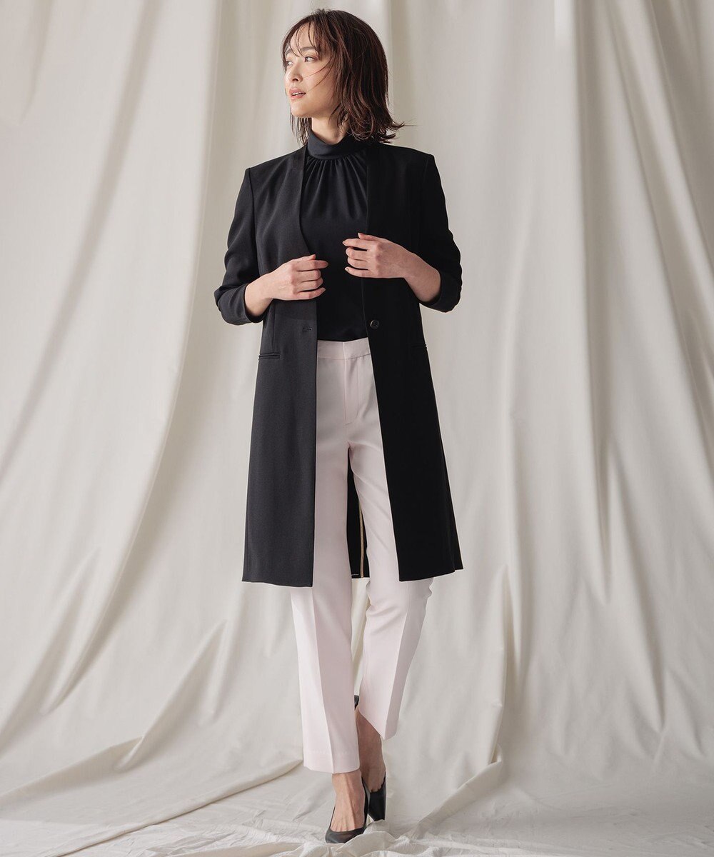 BEIGE， 【L-size】CINDY / ノーカラーロングジャケット 