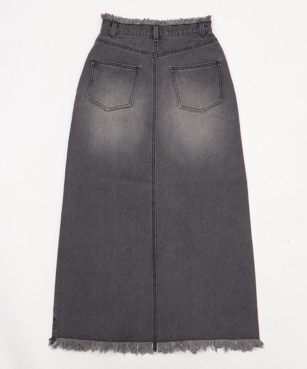 WEGO フリンジロングスリットデニムスカート 