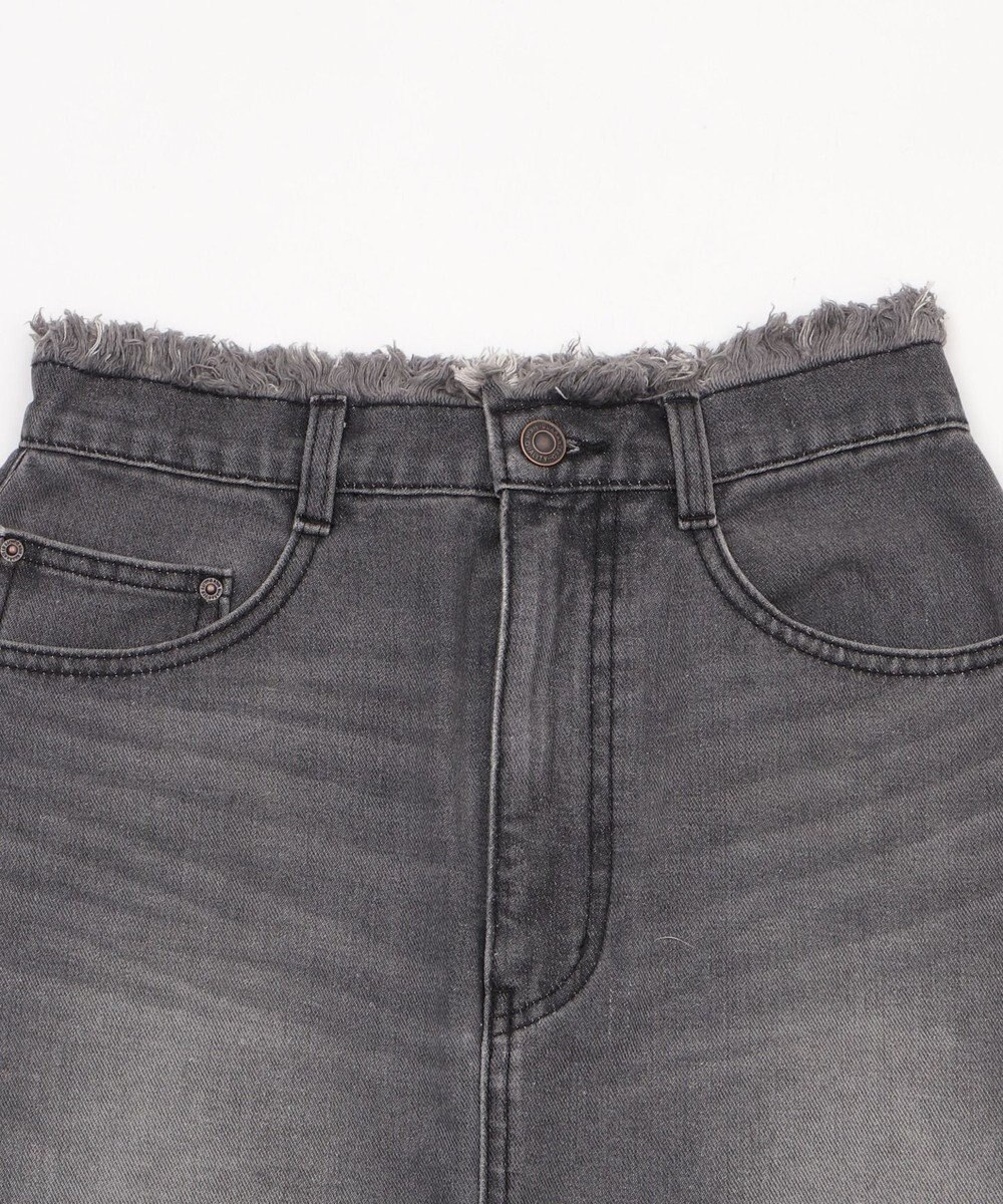 WEGO フリンジロングスリットデニムスカート 