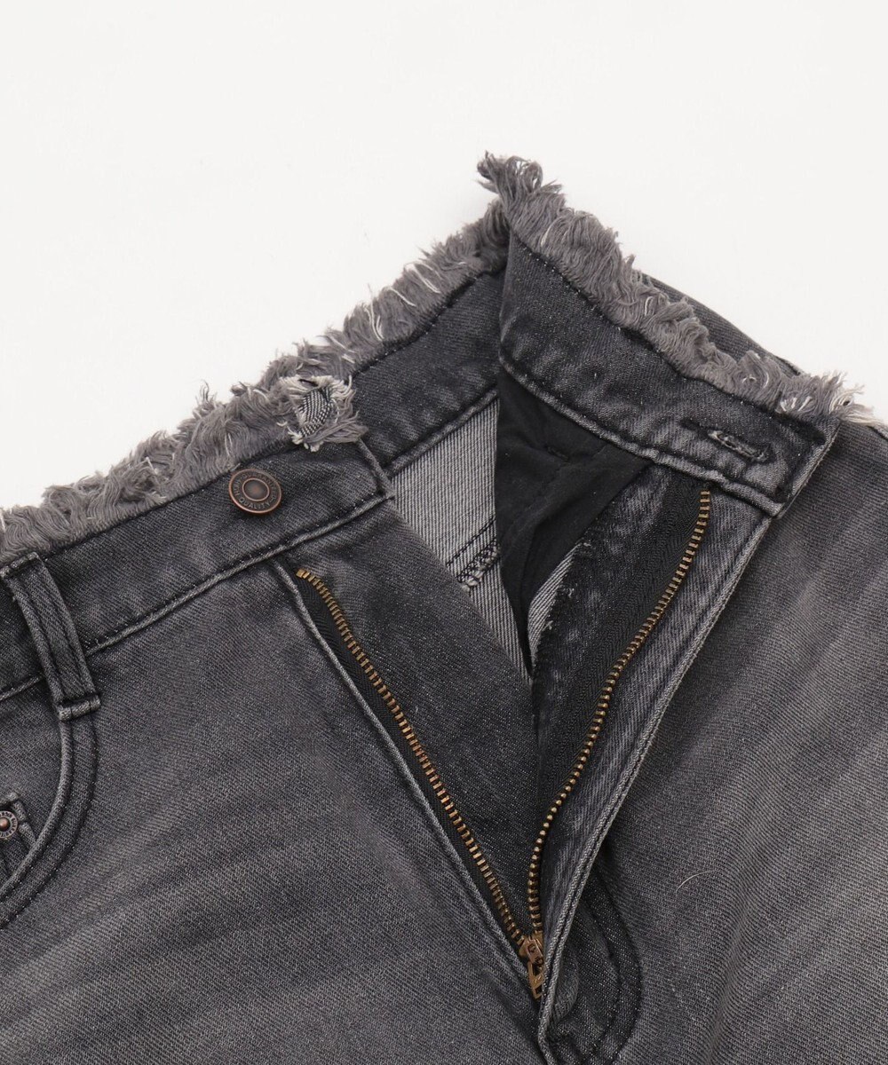 WEGO フリンジロングスリットデニムスカート 