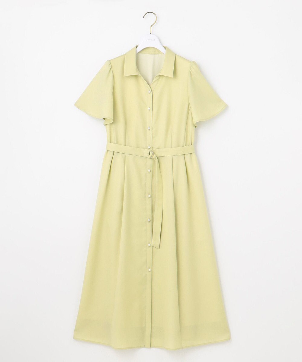 ANY SIS L 【接触冷感・UVカット・速乾】スムージーポリエステル シャツワンピース 