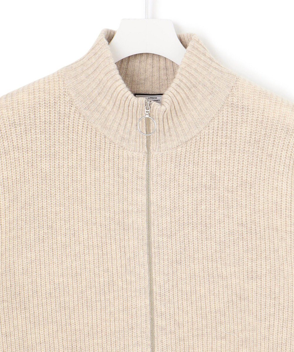 J.PRESS YORK STREET 【UNISEX】ウールカシミヤ ジップアップニット 