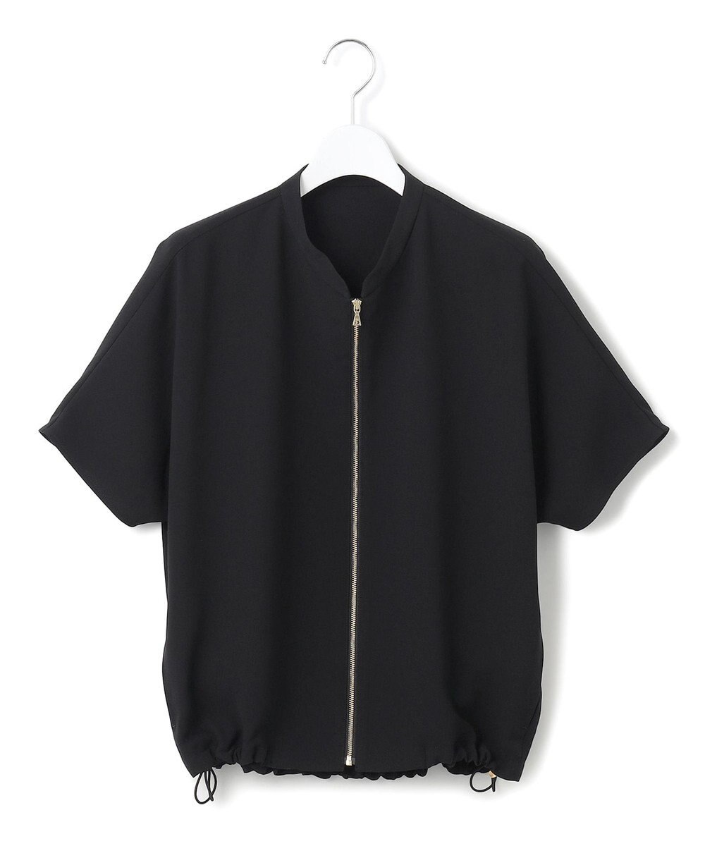 23区 L 【一部店舗限定/吸水速乾/UVカット/接触冷感】ストレッチジョーゼット フレンチスリーブ ブルゾン 