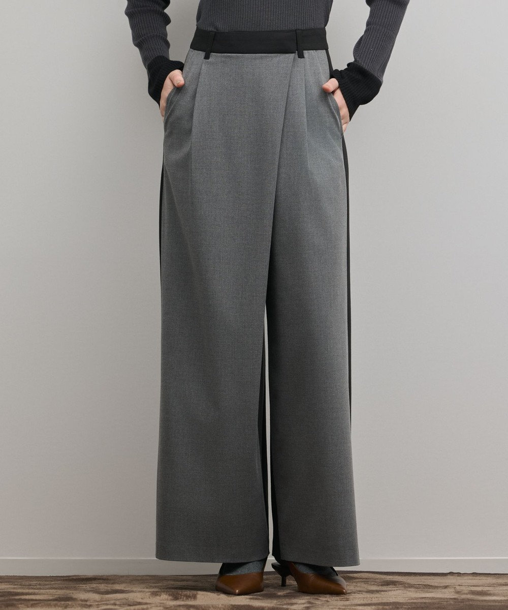 GRACE CONTINENTAL ラップワイドパンツ 