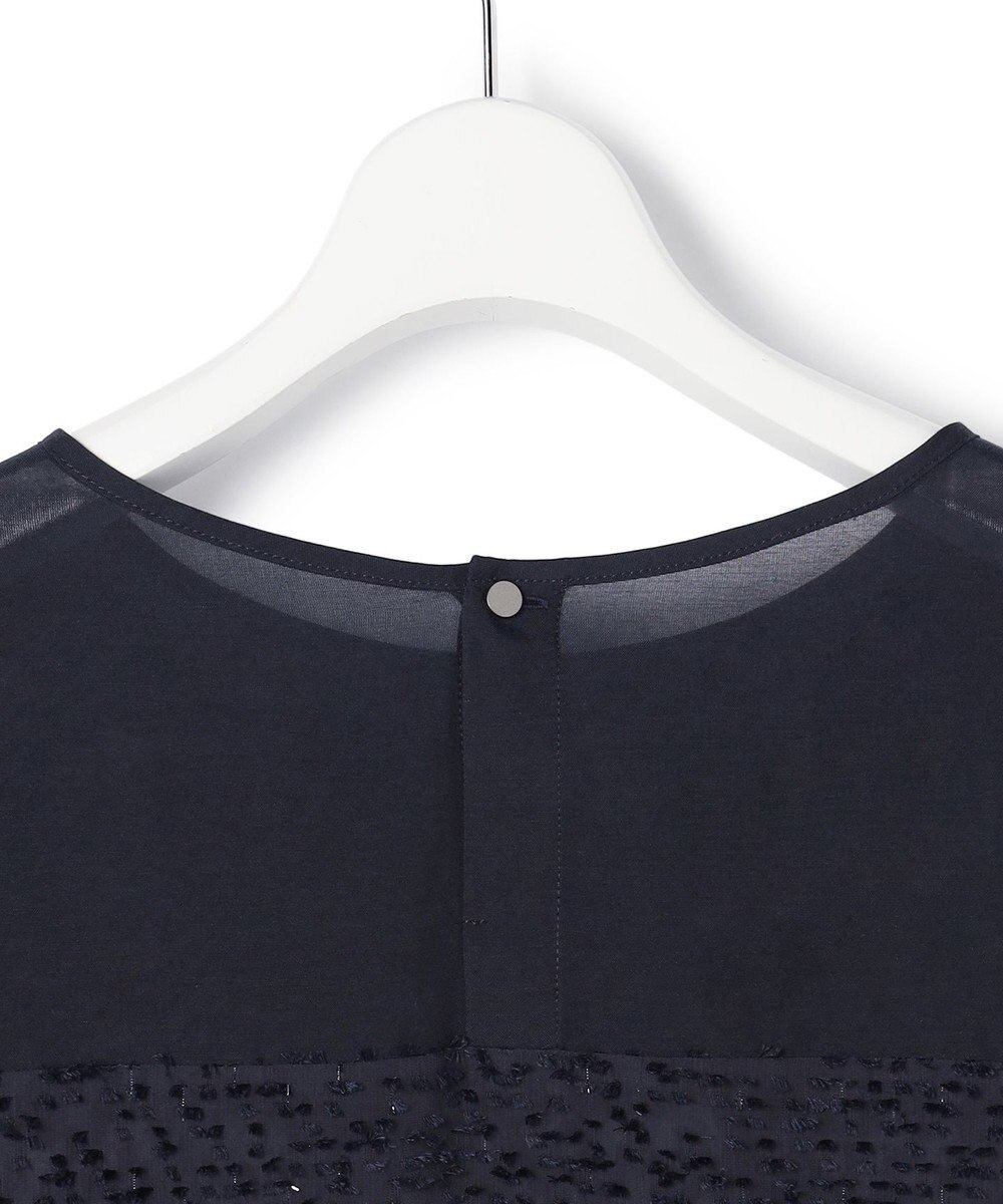 23区 カットジャカードコンビ シアー ブラウス 