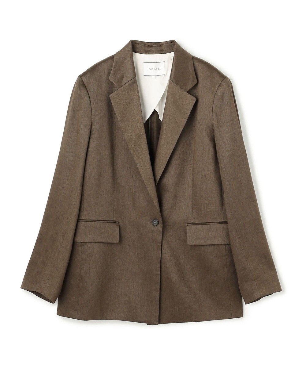 BEIGE， MICA / リネンブレンドテーラードジャケット 
