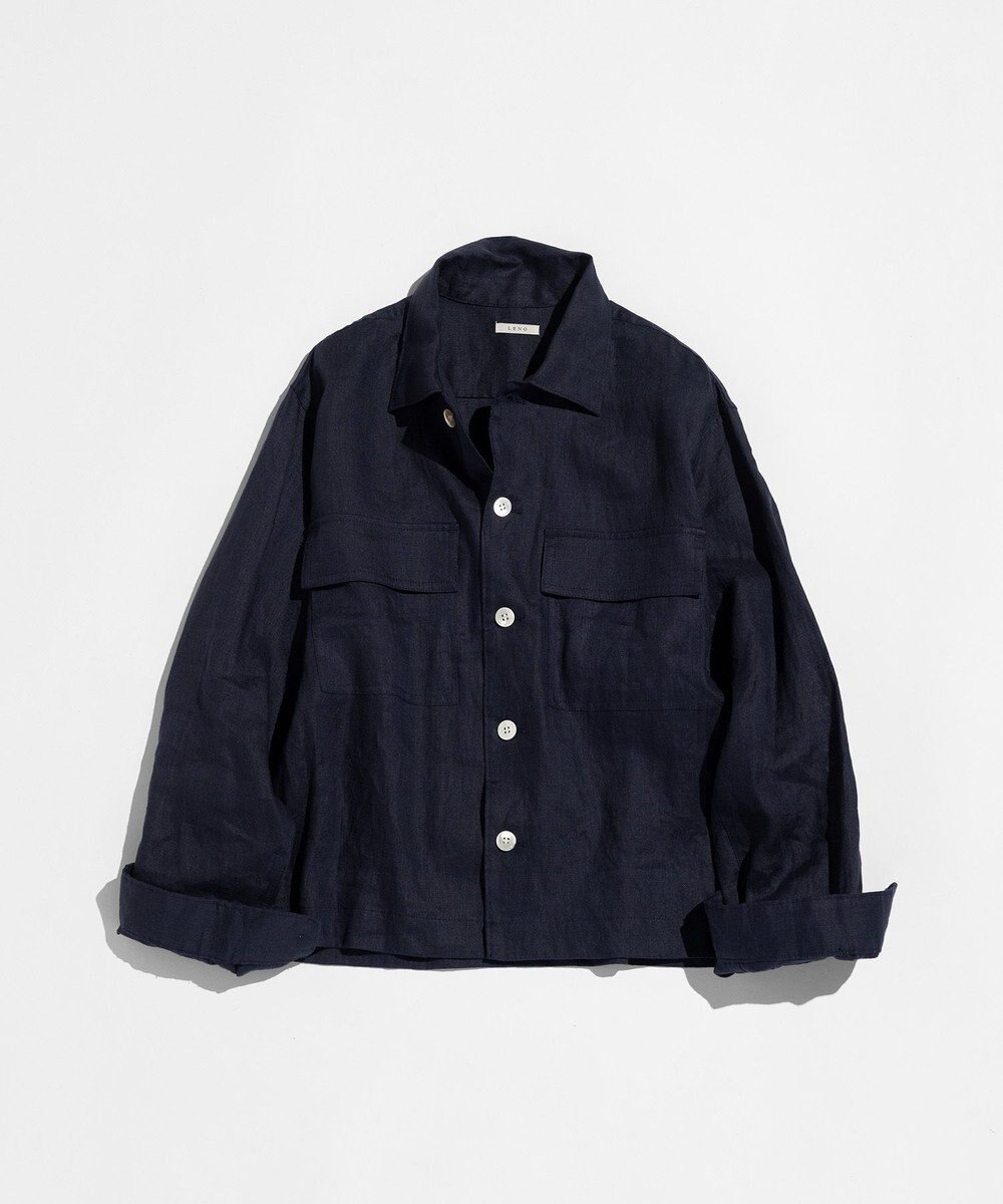 LENO LINEN WORK SHIRTS《UNISEX》リネンワークシャツ 