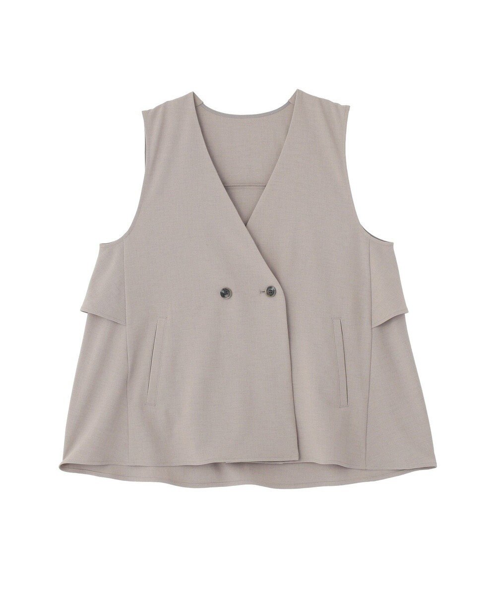 Green Parks イージーケアバックフリルジレ 