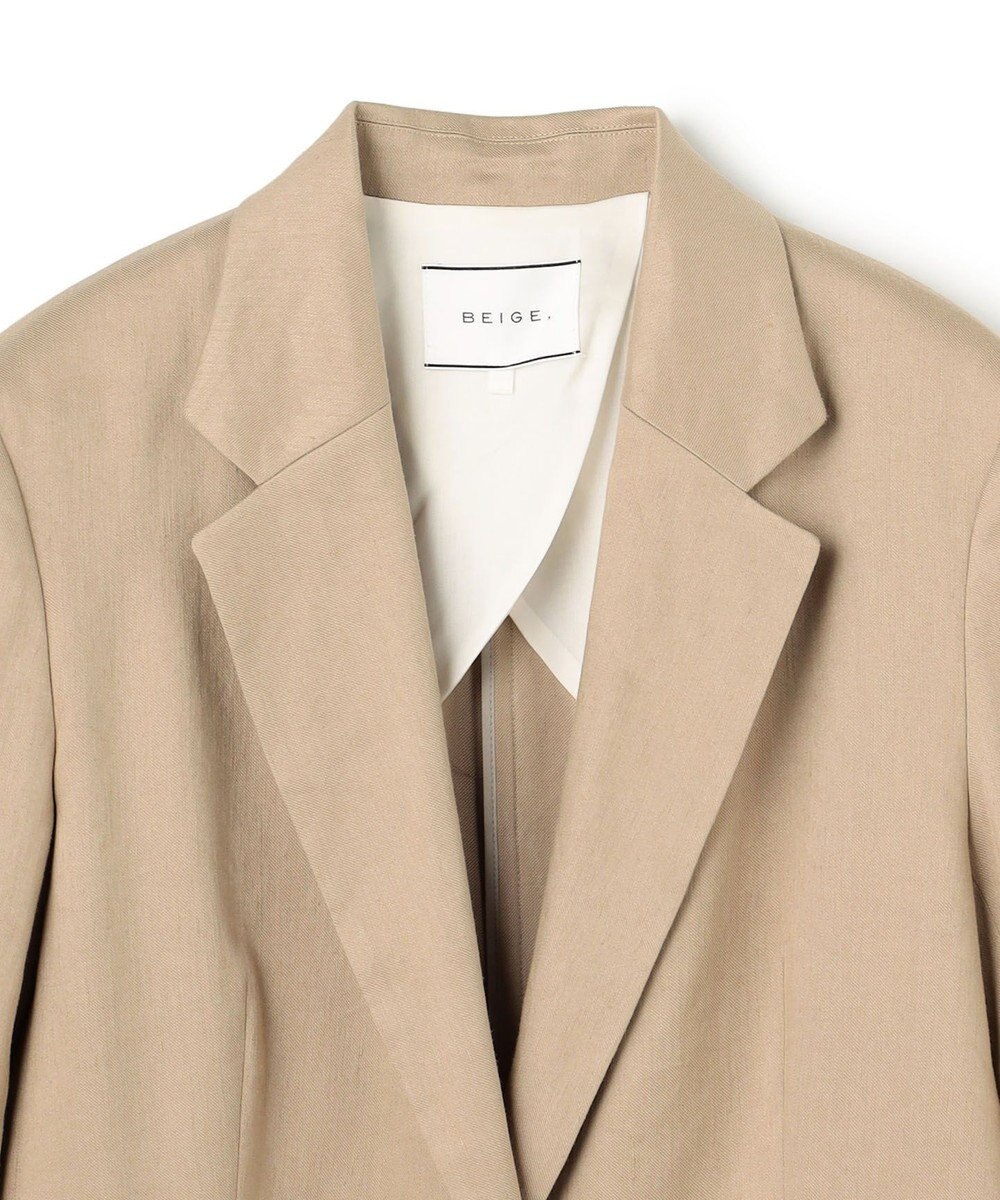 BEIGE， MICA / リネンブレンドテーラードジャケット 
