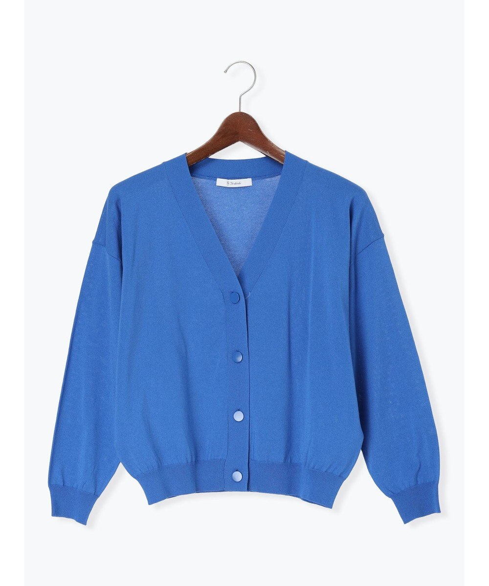 Te chichi 14G綿ポリVネックカーディガン 