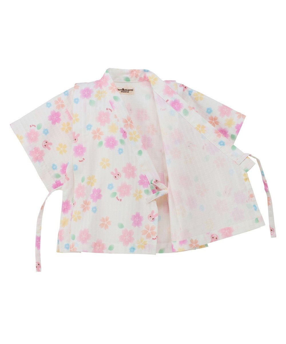 MIKI HOUSE HOT BISCUITS 【80-120cm】総柄 甚平スーツ 