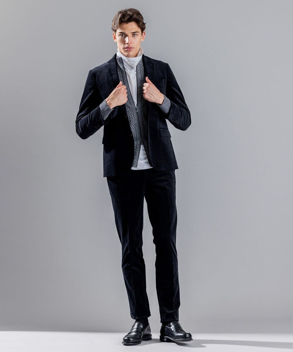 JOSEPH HOMME 【イージーケア】 ヴィスコースリンクス　ジップアップカーディガン 