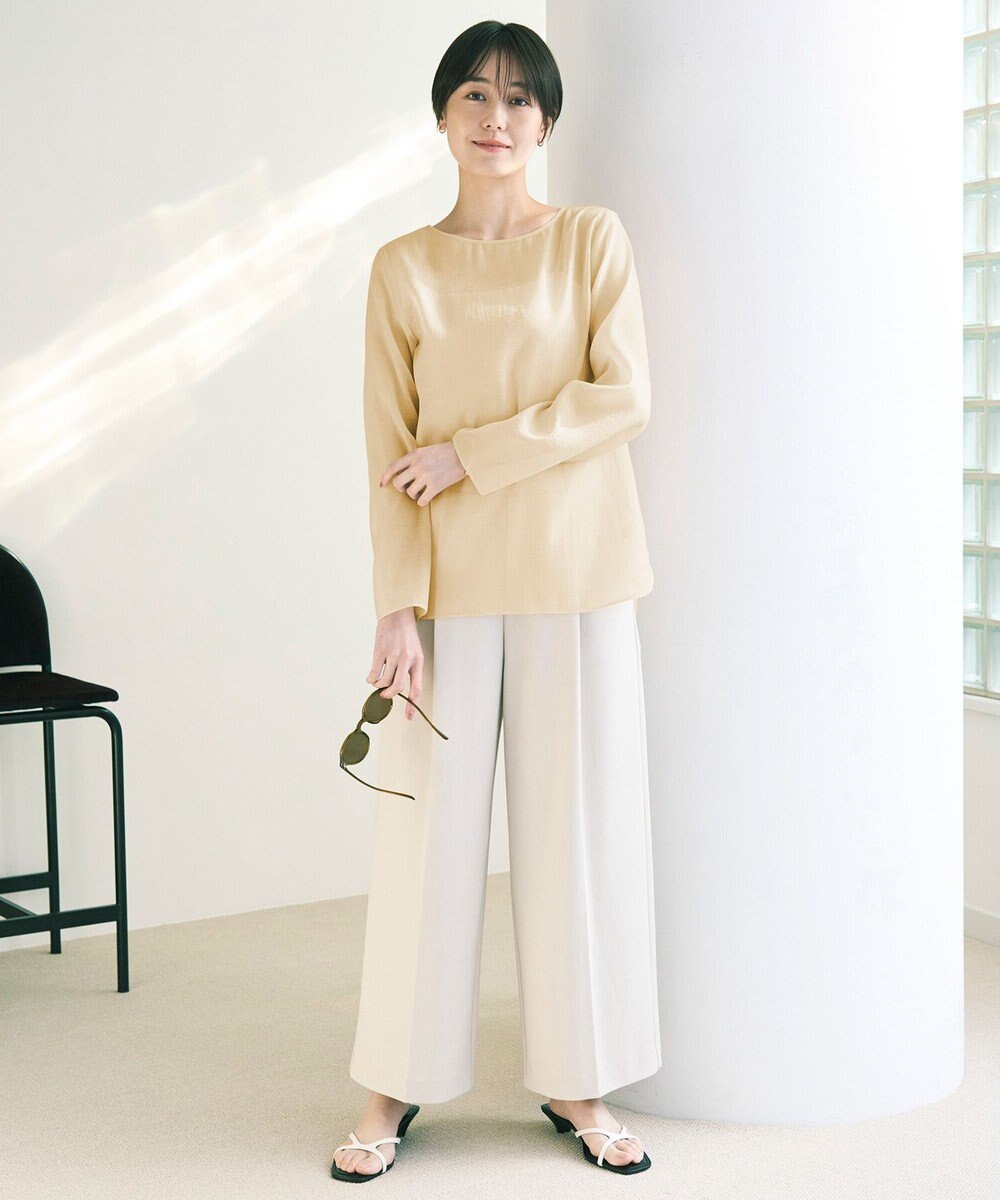 UNFILO 【11サイズ展開】 BEAUTY MOVE タックワイドパンツ 