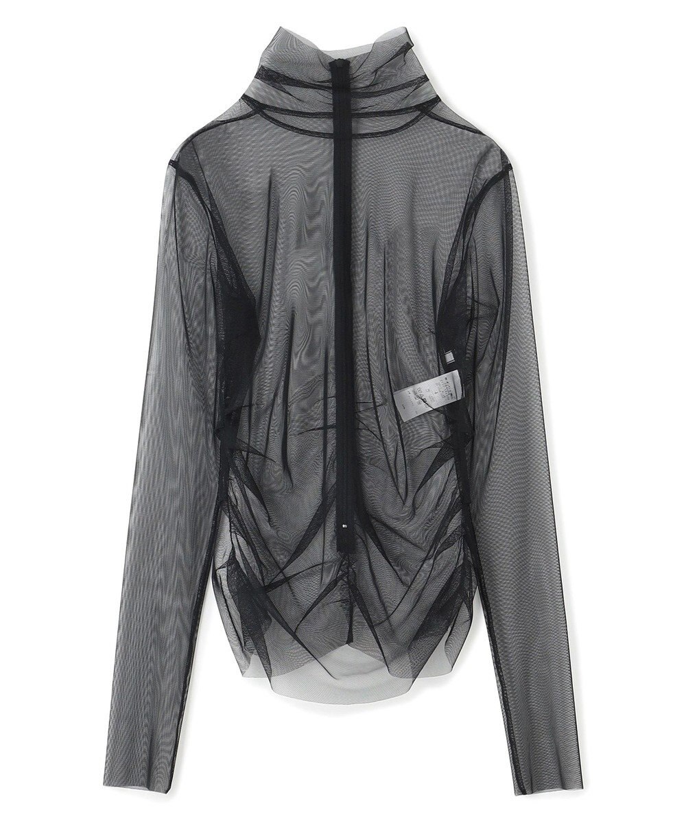 BEIGE， 【洗える・Precious 7月号掲載】TAMARIX / ストレッチチュールハイネックブラウス 