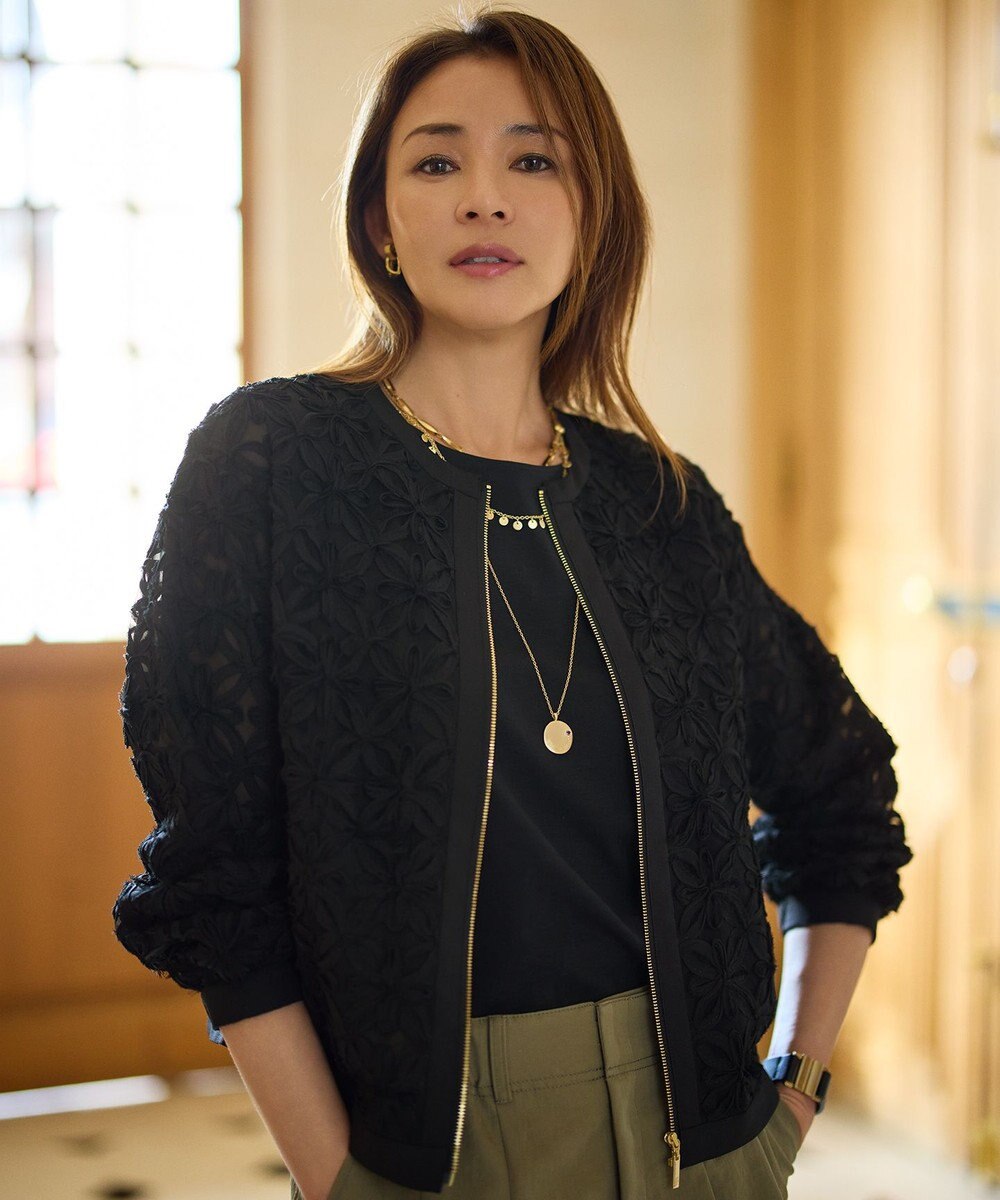 自由区 S 【SHIHOさん着用・展示会人気No.1・こだわり素材】テープエンブロイダリー ブルゾン 