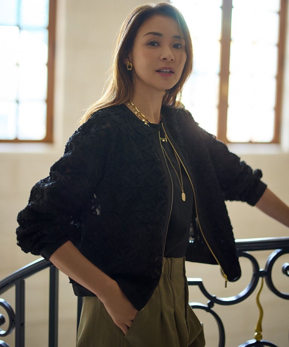 自由区 S 【SHIHOさん着用・展示会人気No.1・こだわり素材】テープエンブロイダリー ブルゾン 