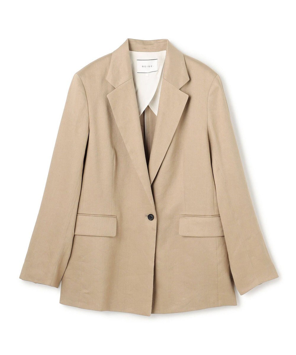 BEIGE， MICA / リネンブレンドテーラードジャケット 