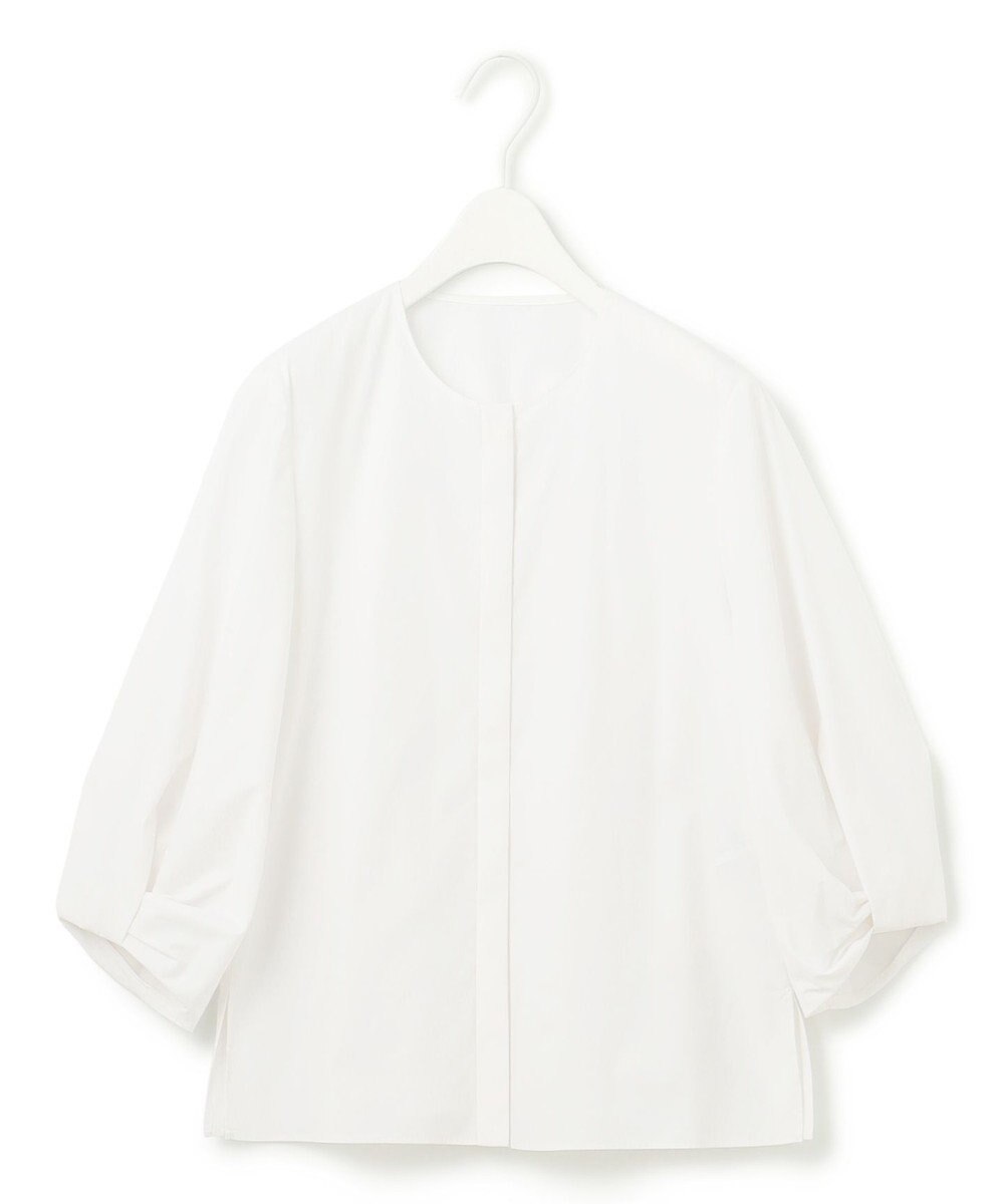 ICB 【洗える】 コットンナイロンタイプライター デザインブラウス 