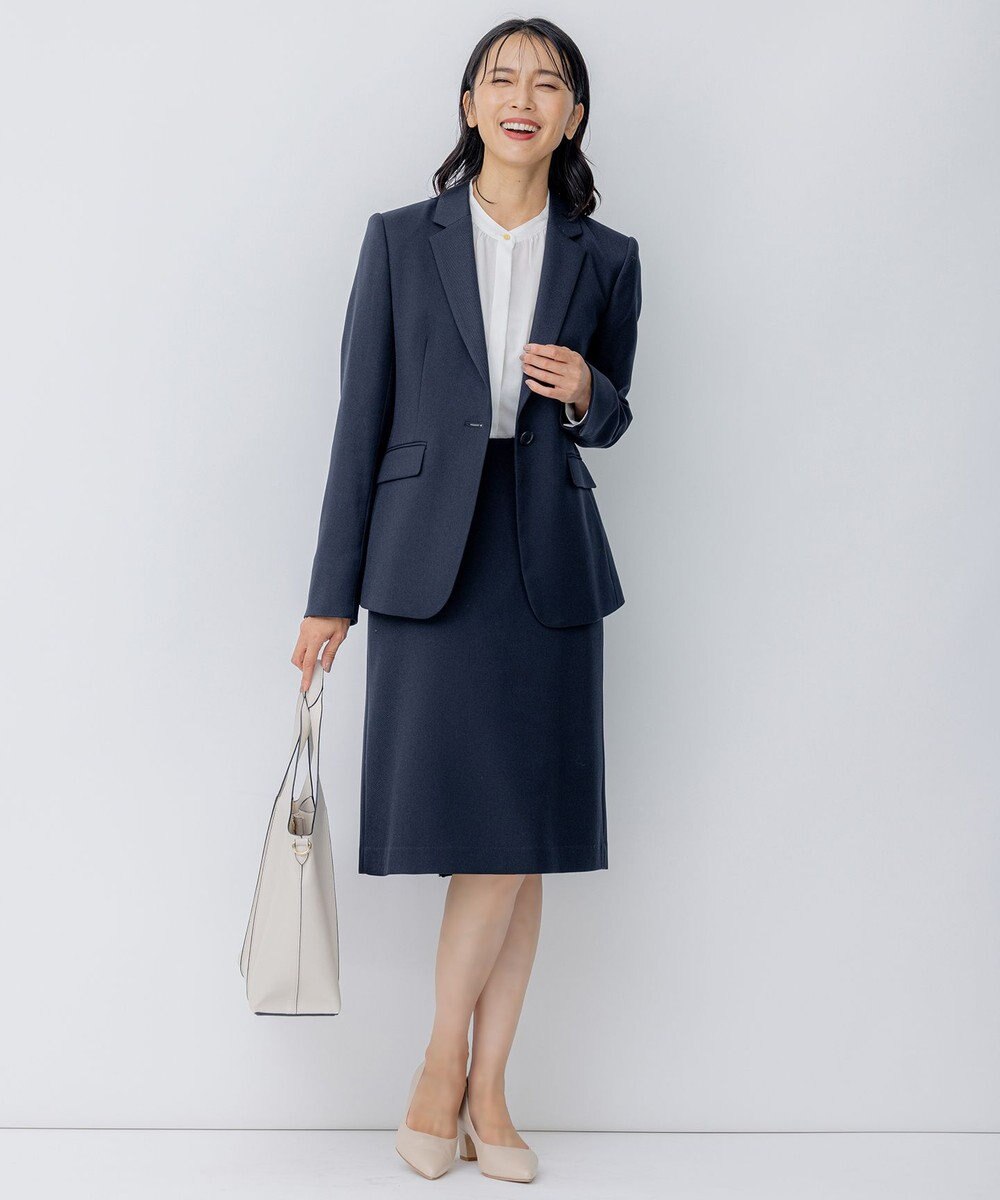 23区 【洗える】キュアセルツイル ウエストタック ブラウス 