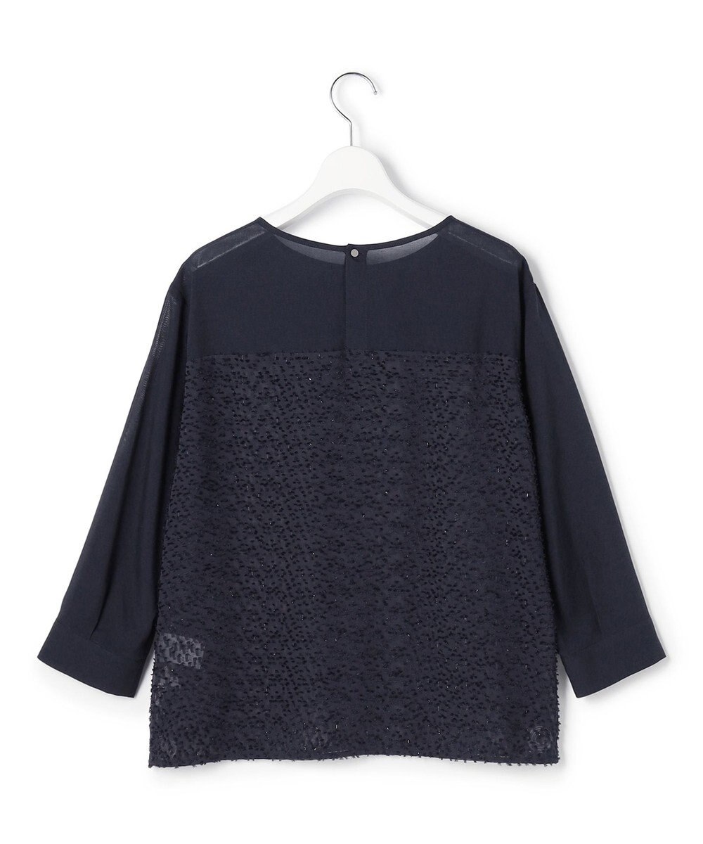 23区 カットジャカードコンビ シアー ブラウス 