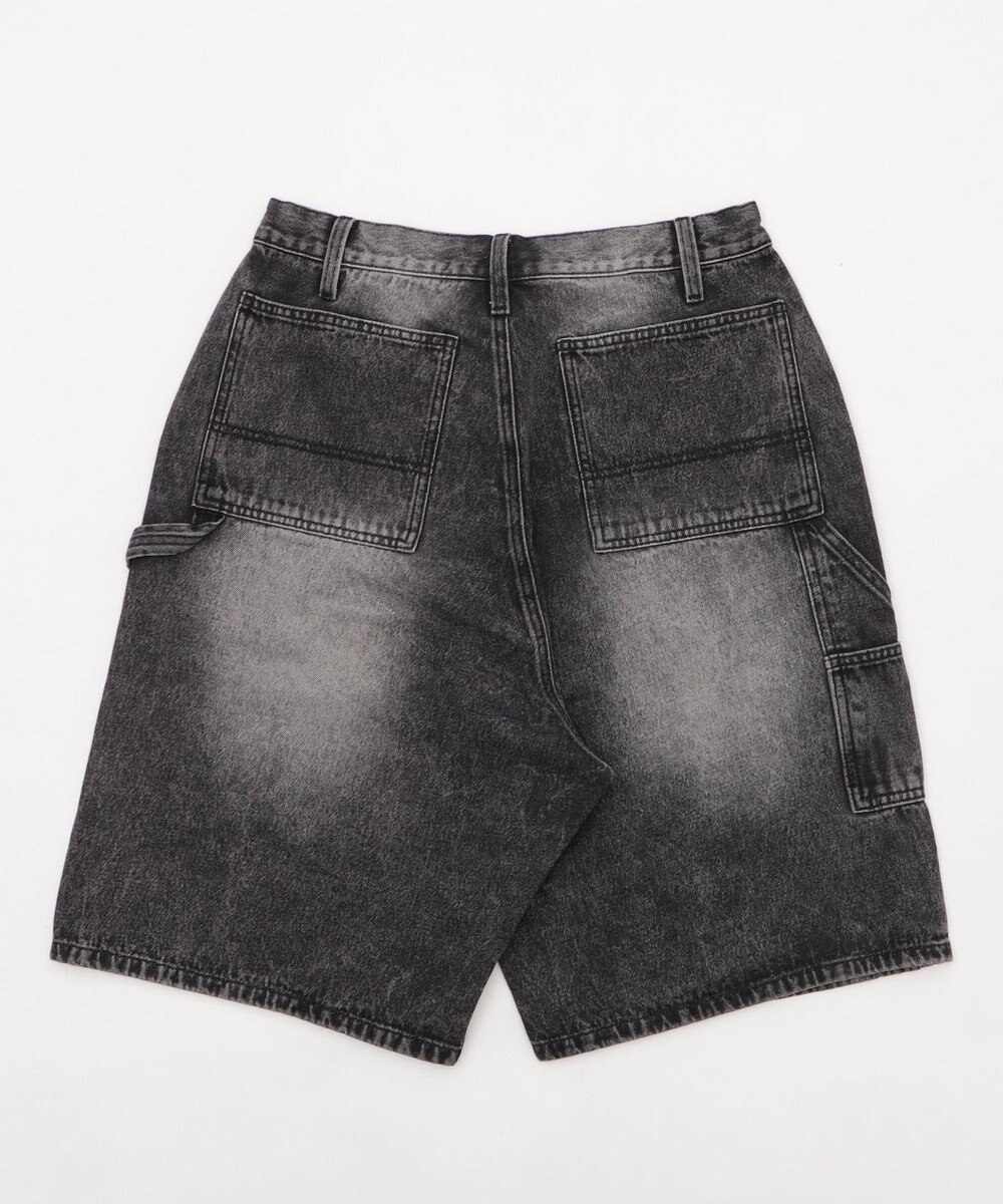 WEGO ダブルニーダメージデニムショーツ 
