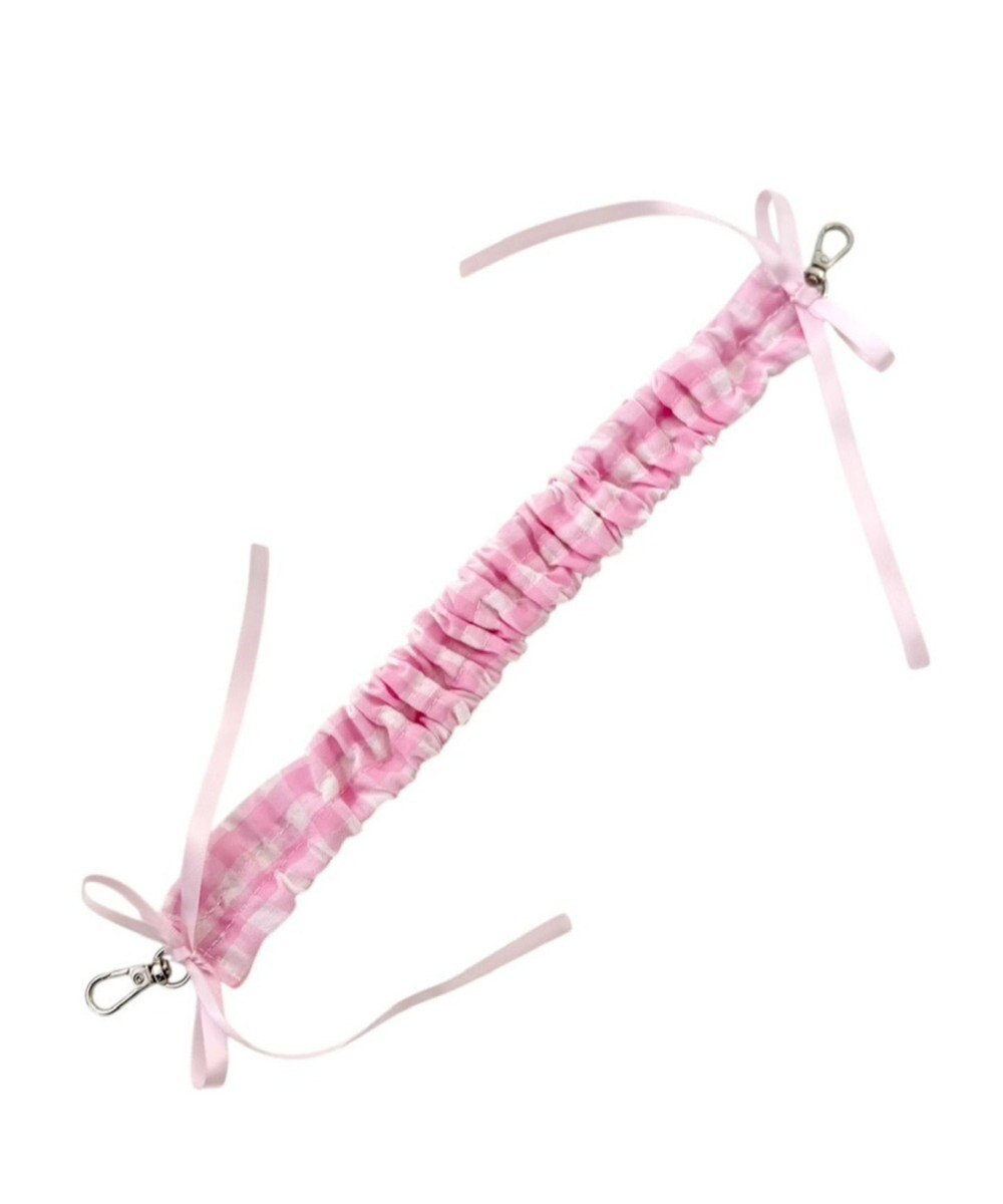 WEGO チェックリボンくしゅくしゅハンドストラップ 