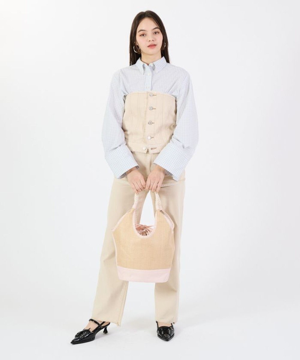 LeSportsac LG DIAMOND TOTE/ピーチブラッシュラフィア 