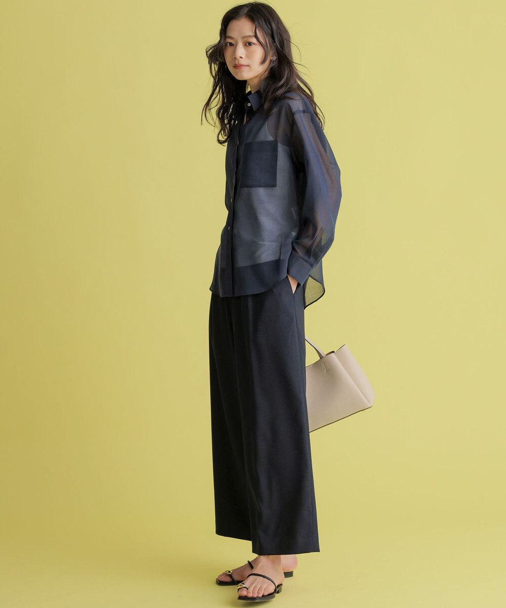 組曲 エアリーボイルシアー シャツ 