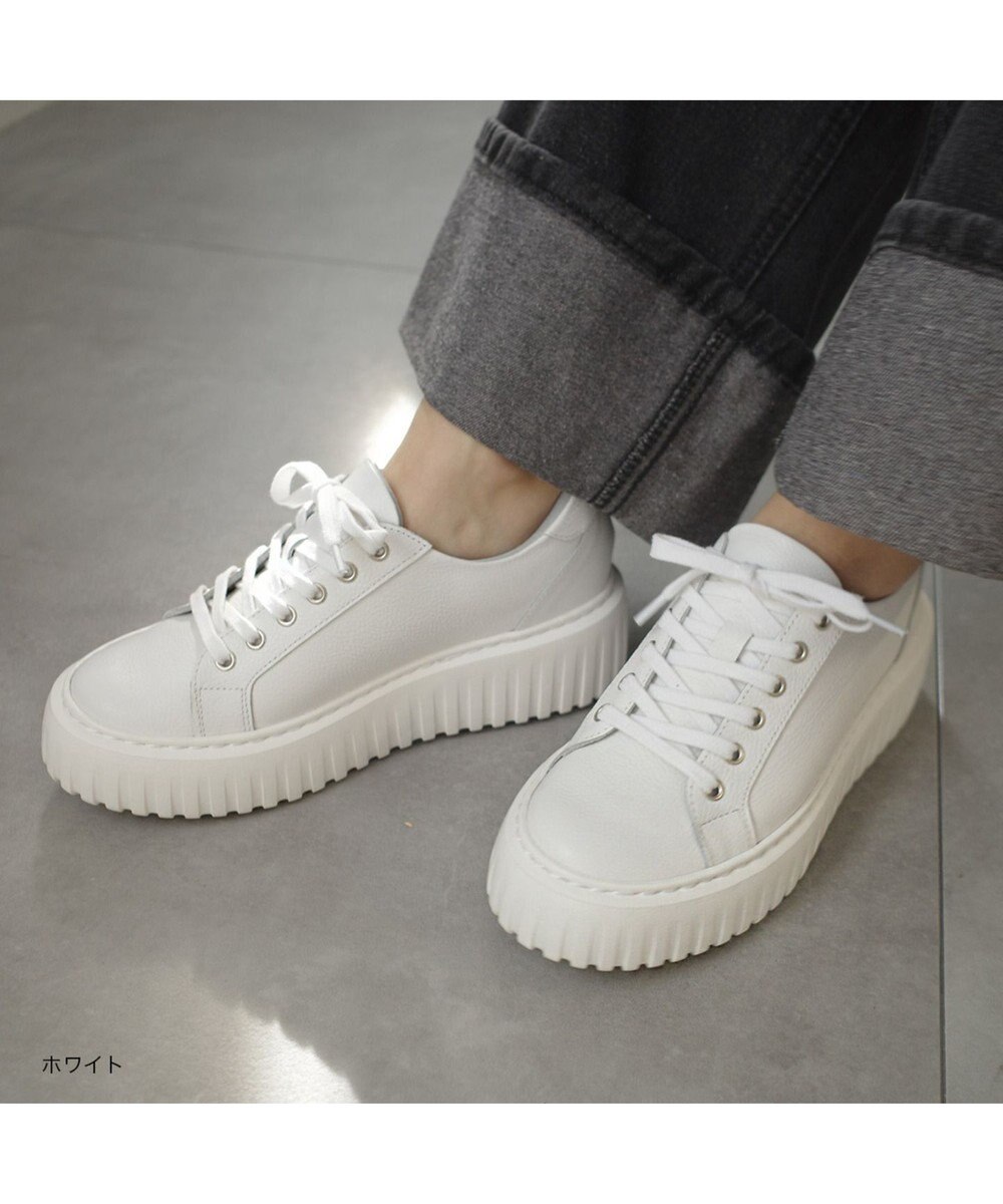 Pointer 日本製 レースアップ厚底スニーカー 