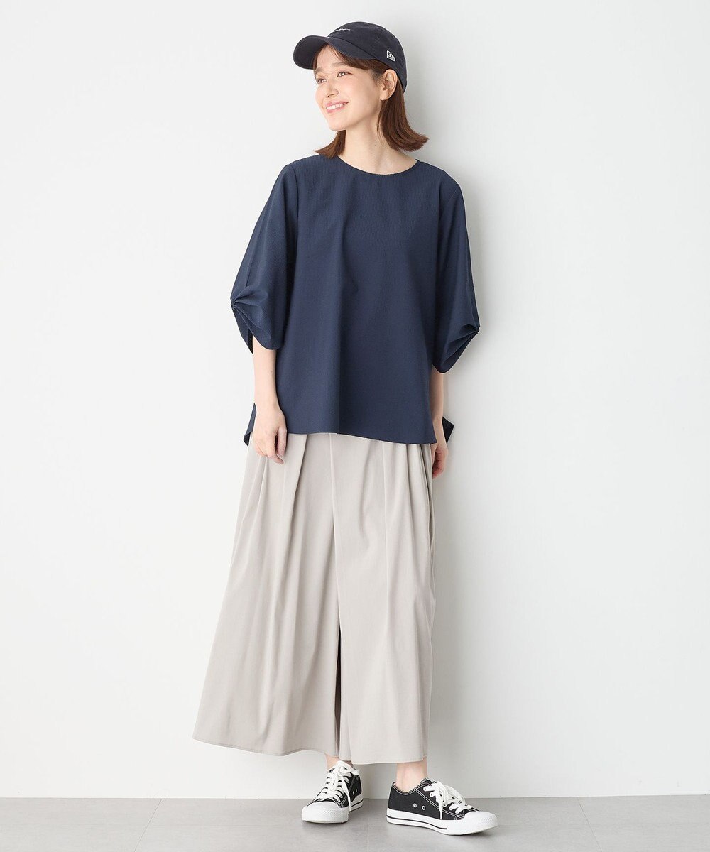 ANY L 【洗濯機可能/接触冷感/UVケア/イージーケア/ウエストゴム】清涼リラックススカーチョ 