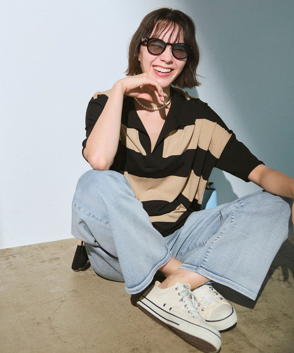 自由区 S ウスカルデニムワイドストレート パンツ 