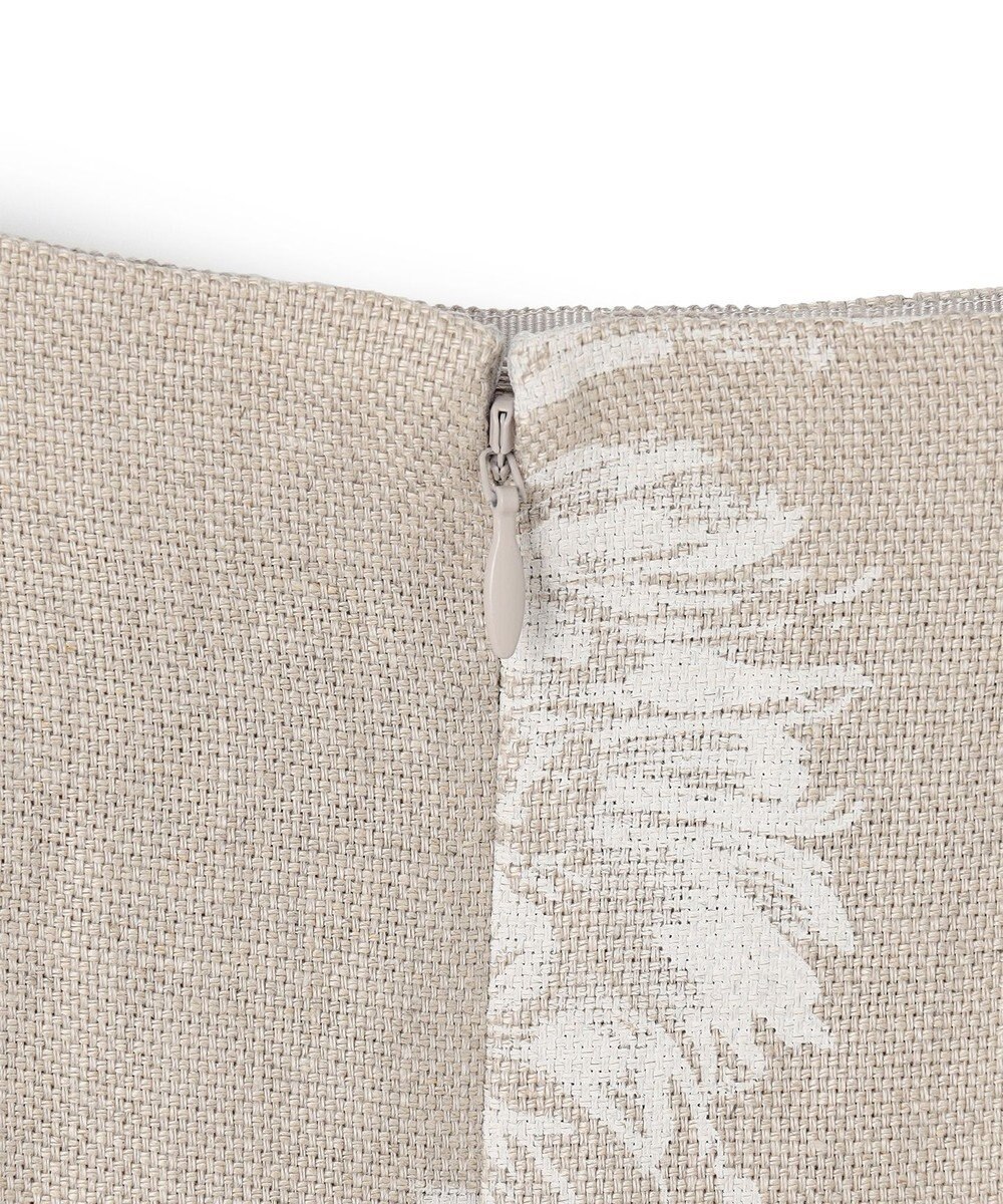 ICB L 【洗える】リネンオックスフラワープリント スカート 