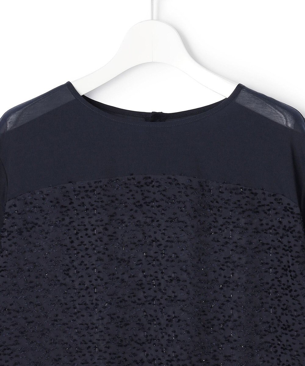 23区 カットジャカードコンビ シアー ブラウス 