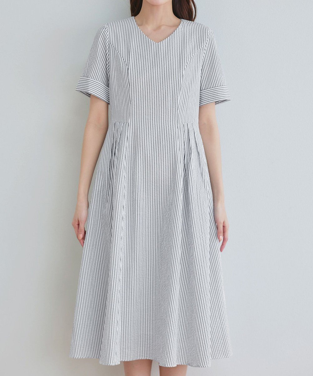 Tiaclasse 【洗える】サッカーストライプワンピース 