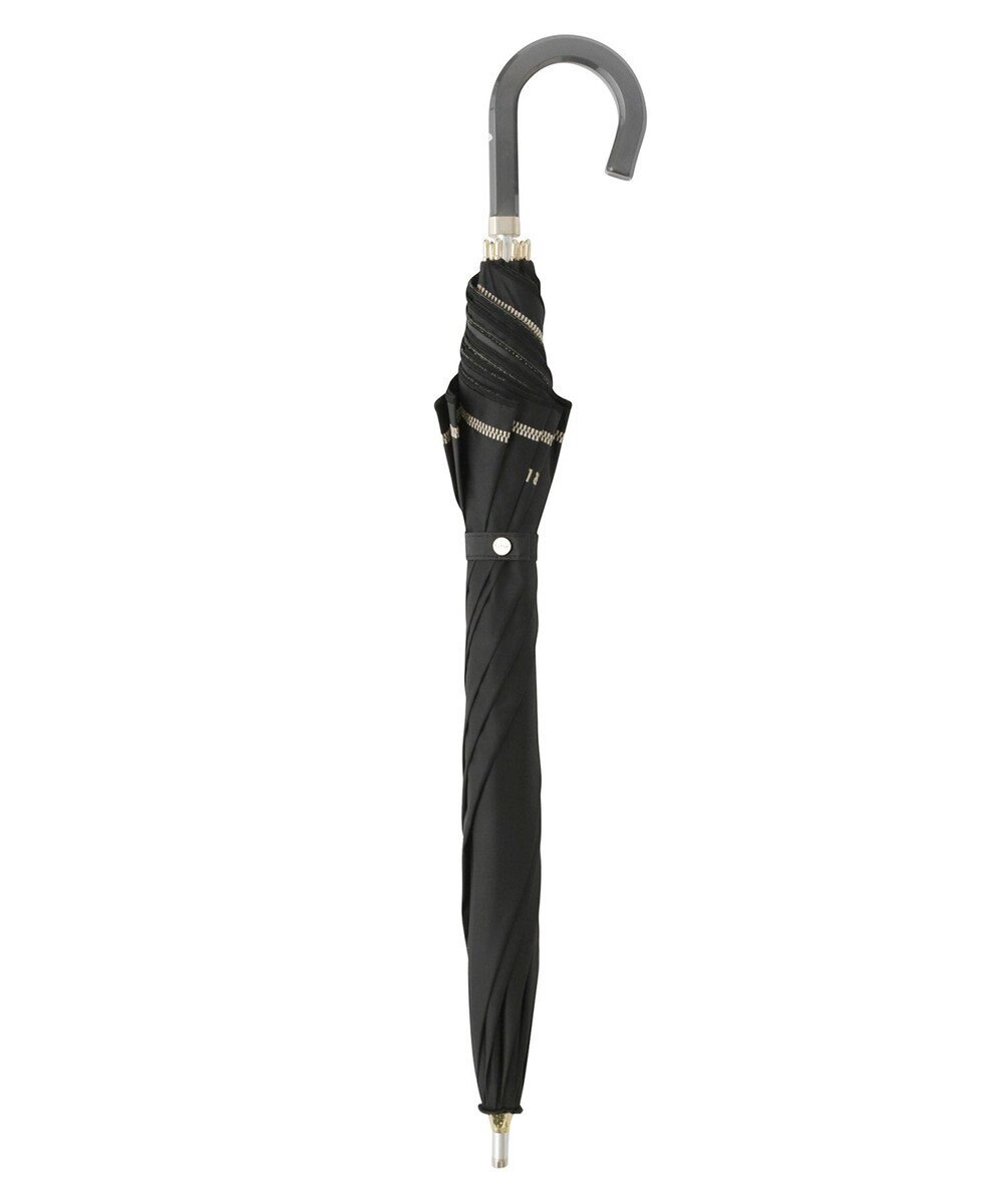 MOONBAT FURLA 晴雨兼用日傘 長傘 ジッパー刺繍 ／遮光 遮熱 UV 