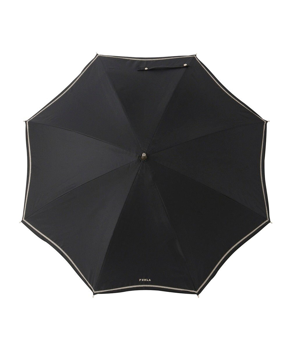 MOONBAT FURLA 晴雨兼用日傘 長傘 ジッパー刺繍 ／遮光 遮熱 UV 
