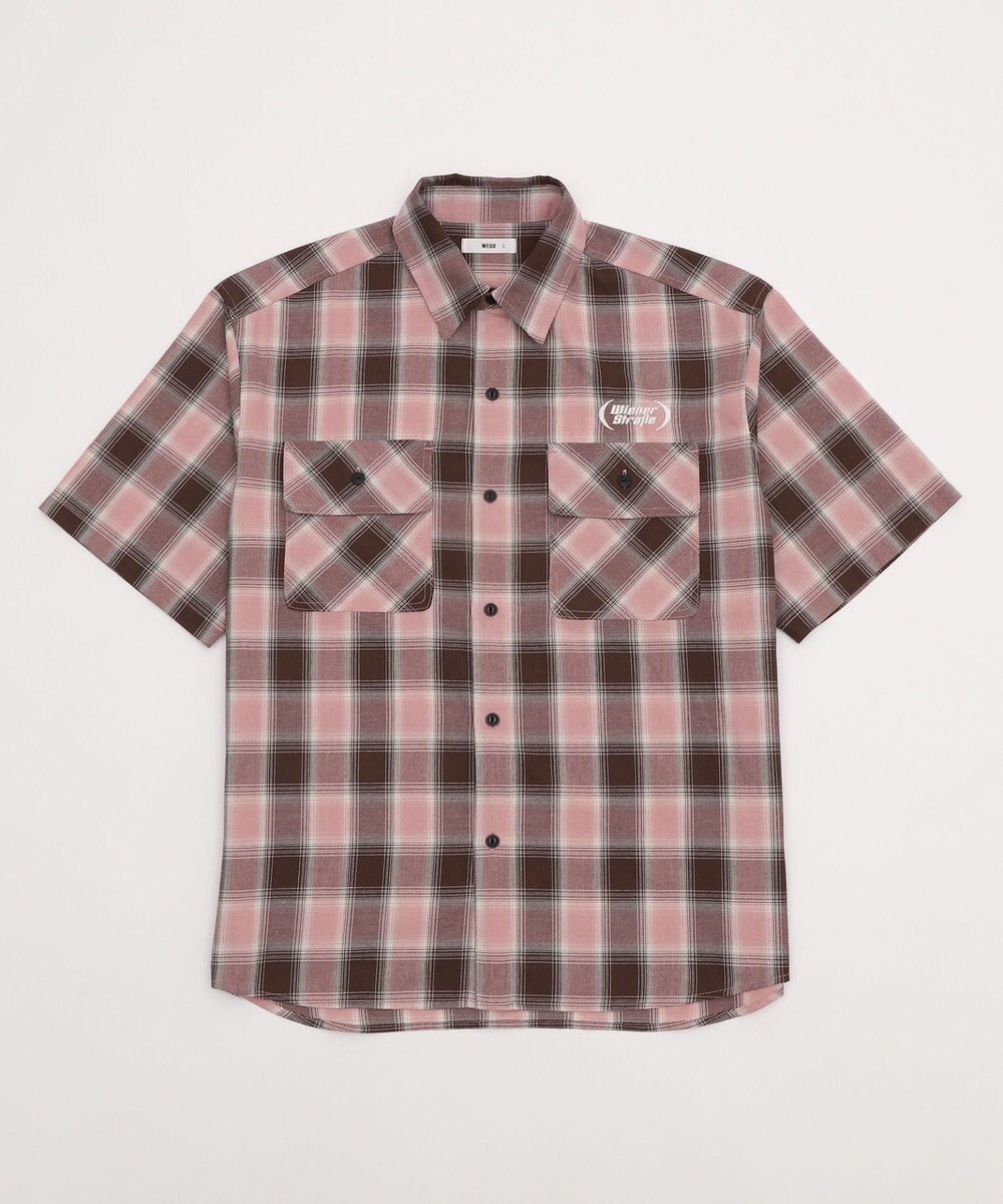 WEGO 【ユニセックス着用ITEM】グラフィックオンブレチェックシャツ（SS） 