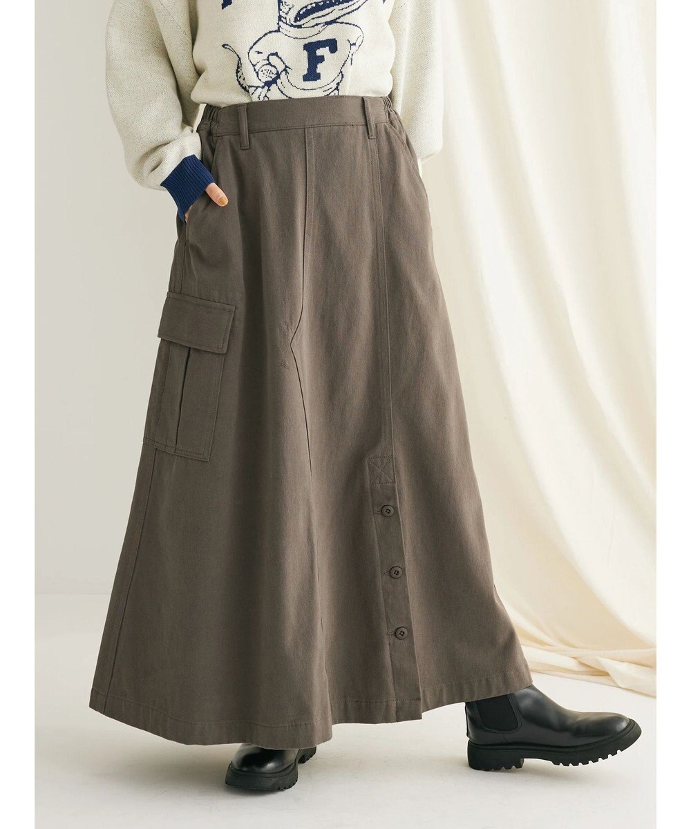 CRAFT STANDARD BOUTIQUE 綿ピーチカーゴスカート 