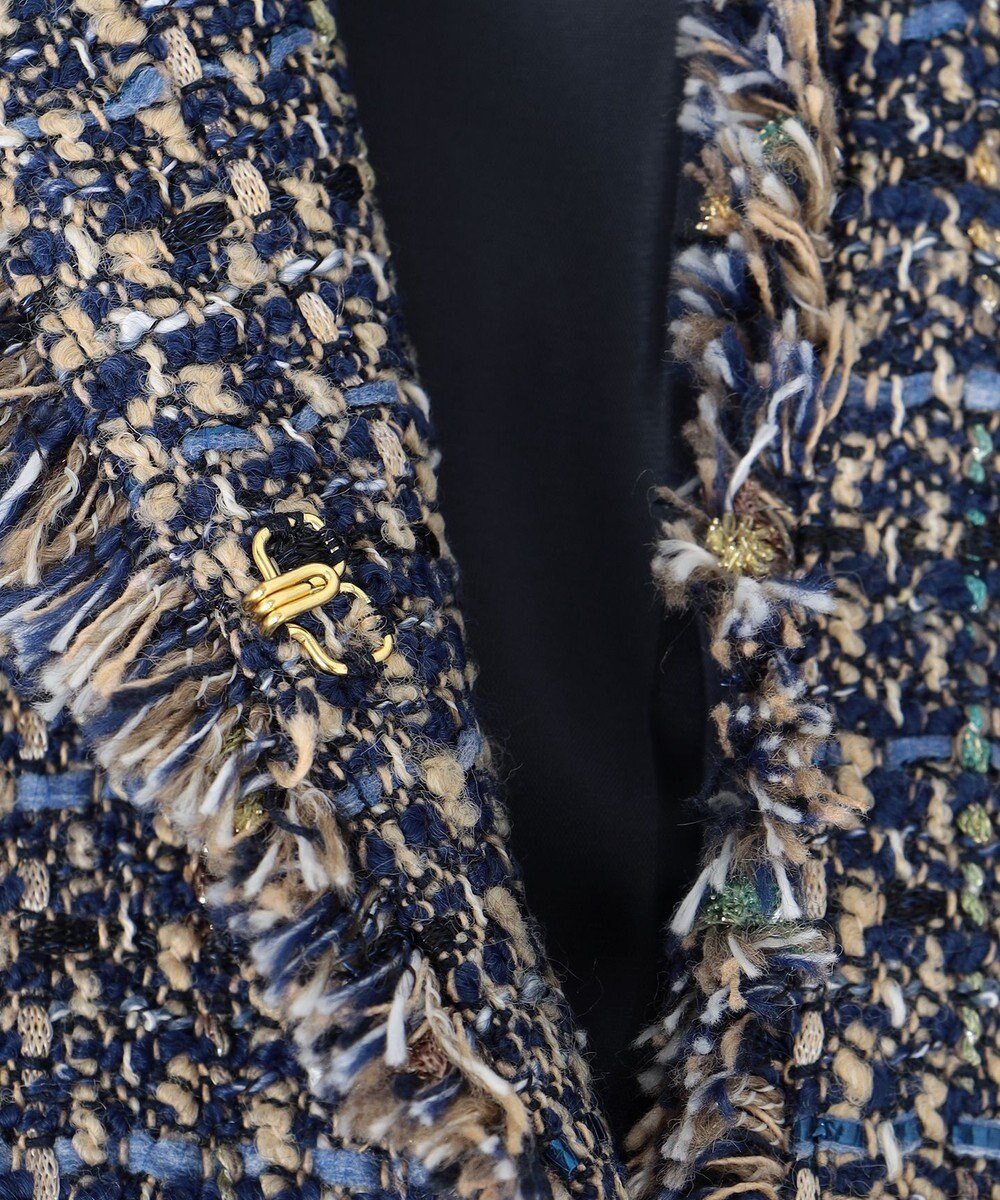 23区 S GIOLICA ノーカラー ツイード ジャケット 