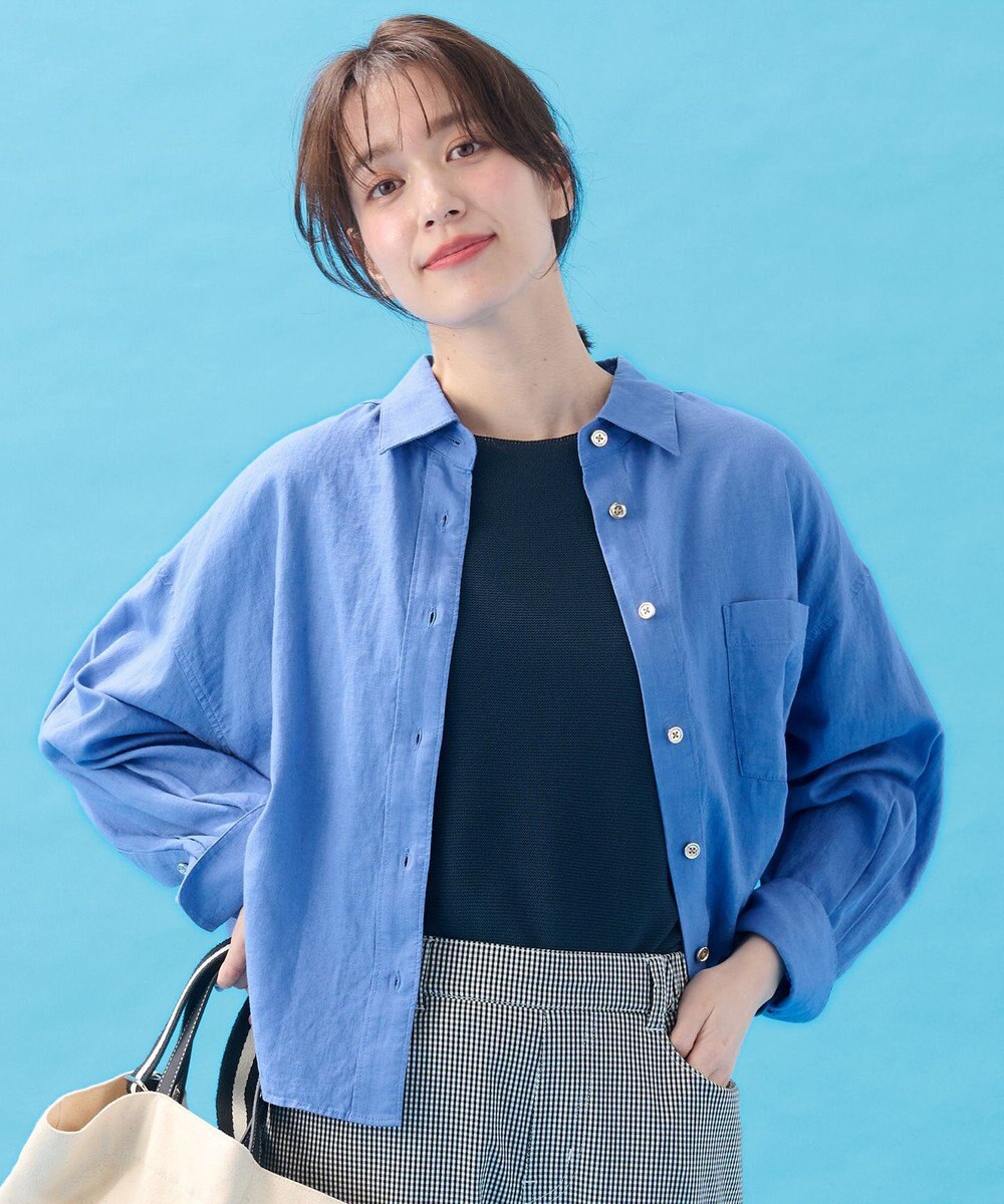 ANY 【手洗い可能】ヨーロピアンリネンシャツブラウス 