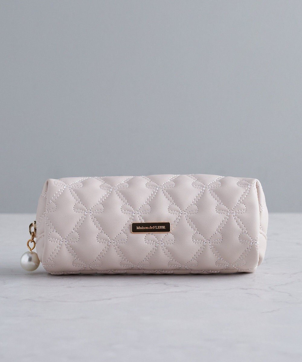Maison de FLEUR リボンキルティングロングポーチ 