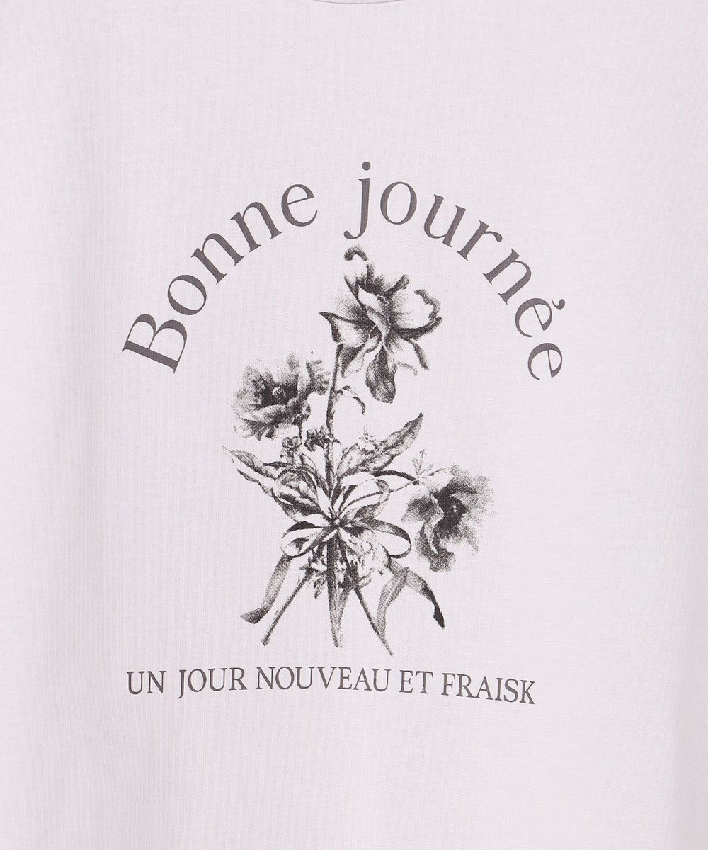 ANY SIS フラワープリント ロゴＴシャツ 